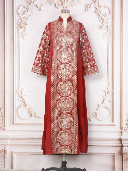 Robe caftan arabe à paillettes de l'Aïd #25397