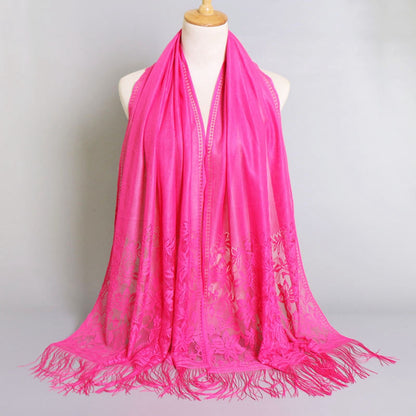 Muslim Women Lace Hollow Tassel Hijab Scarf #26VS069