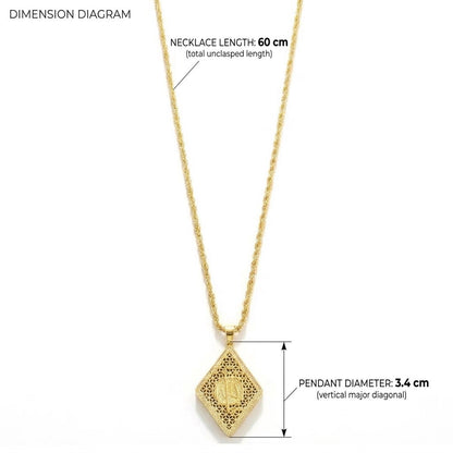 Islamic Muslim Arabic Calligraphy Allah Necklace Jewelry
