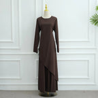 Muslim Women 2 Pieces Set Tops And Skirt Suit Set #251100