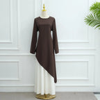 Muslim Women 2 Pieces Set Tops And Skirt Suit Set #251100