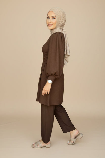 Muslim Women 2 Pieces Tops And Pants Suit Set - Daily Wear - #261215