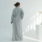 Muslim Women Winter Fall Cotton Co-ord Tops And Skirt Suit Set #251127