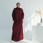 Muslim Women Winter Fall Cotton Co-ord Tops And Skirt Suit Set #251127