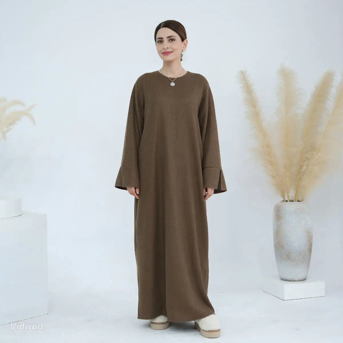 Robe Abaya épaisse en tricot pour l'hiver et l'automne
