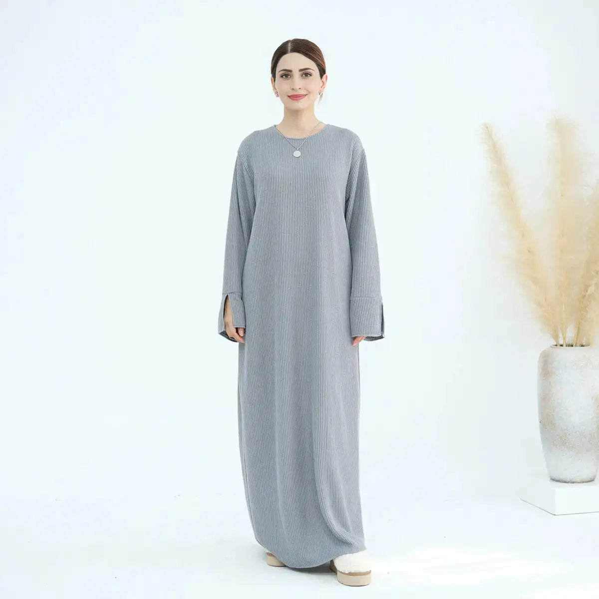 Robe Abaya épaisse en tricot pour l'hiver et l'automne