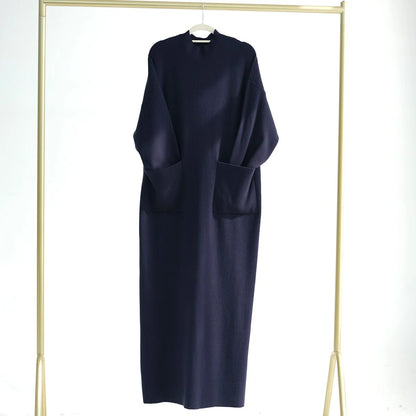 Robe Abaya épaisse en tricot pour l'hiver et l'automne #24917
