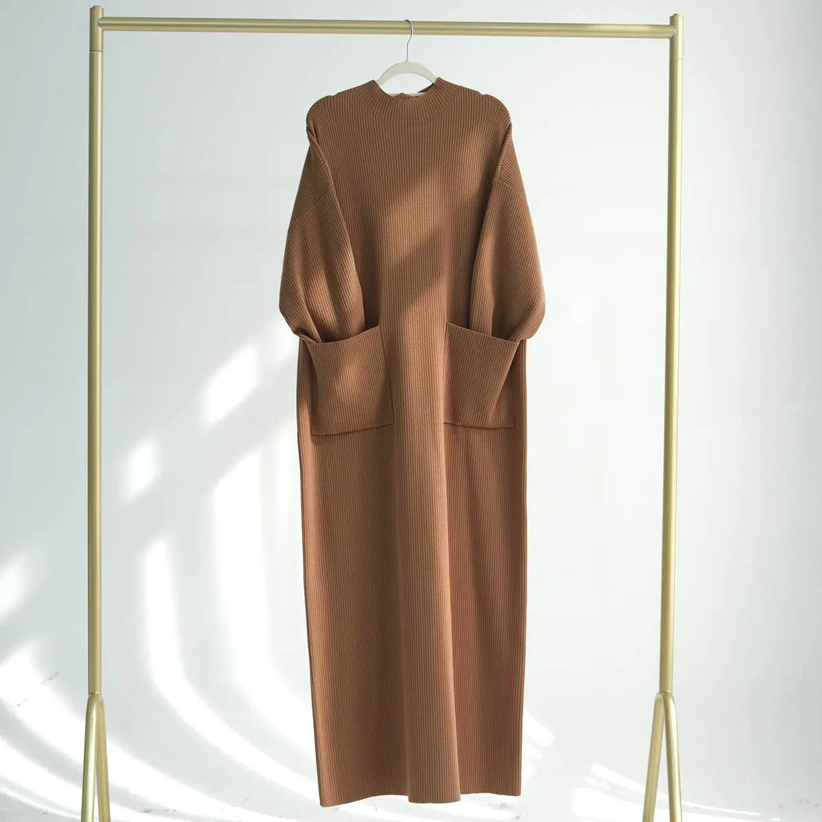 Robe Abaya épaisse en tricot pour l'hiver et l'automne #24917