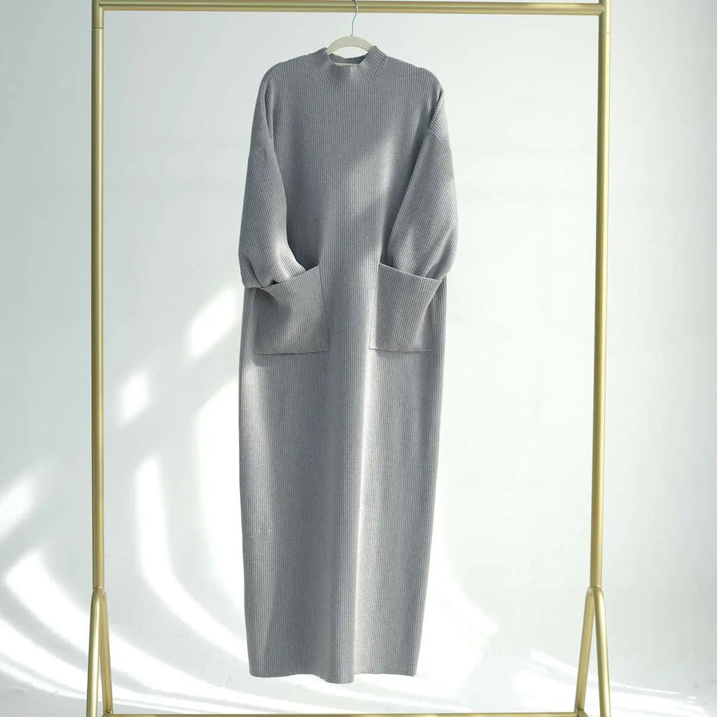 Heavy Thick Winter Fall Knitted Abaya Dress #24917