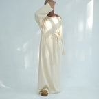 Robe Abaya en tricot épais et épais pour l'hiver et l'automne #24916