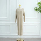 Winter Fall Heavy Thick Knitted Abaya Dress #25W011