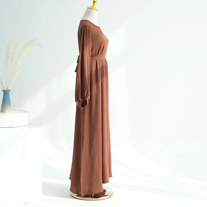 Robe Abaya à manches bouffantes pour femmes musulmanes
