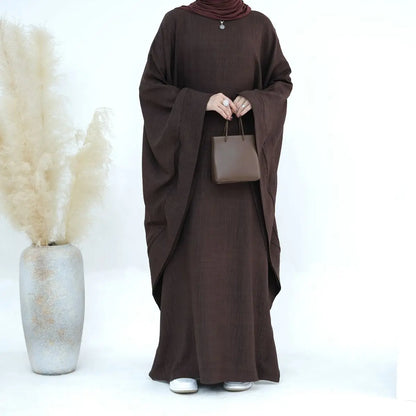 Robe Abaya Farasha à manches chauve-souris pour femmes musulmanes