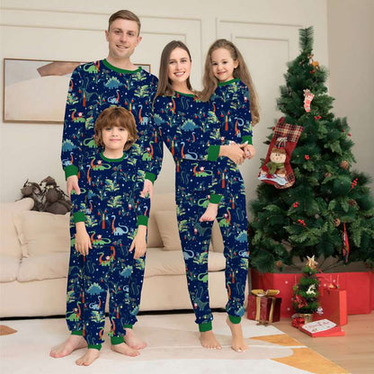 Ensembles de pyjama de Noël imprimés dinosaures, vêtements de nuit assortis pour la famille