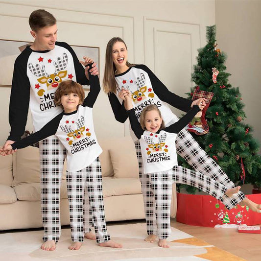 Ensembles de pyjama de Noël à imprimé renne pour toute la famille