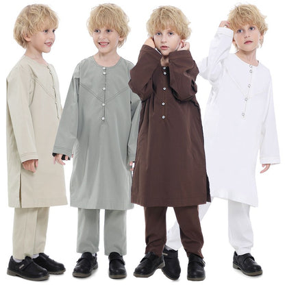 Ensemble haut et pantalon pour garçon musulman arabe