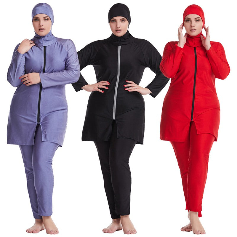 Maillot de bain burkini grande taille pour femmes musulmanes