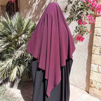 Khimar en mousseline de soie pour femmes musulmanes, hijab aérien