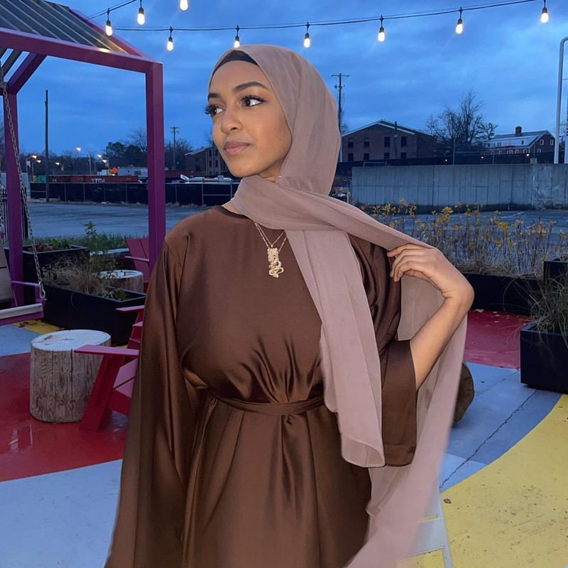 Robe Abaya en satin pour femmes musulmanes, 13 couleurs unies, style turc, Moyen-Orient