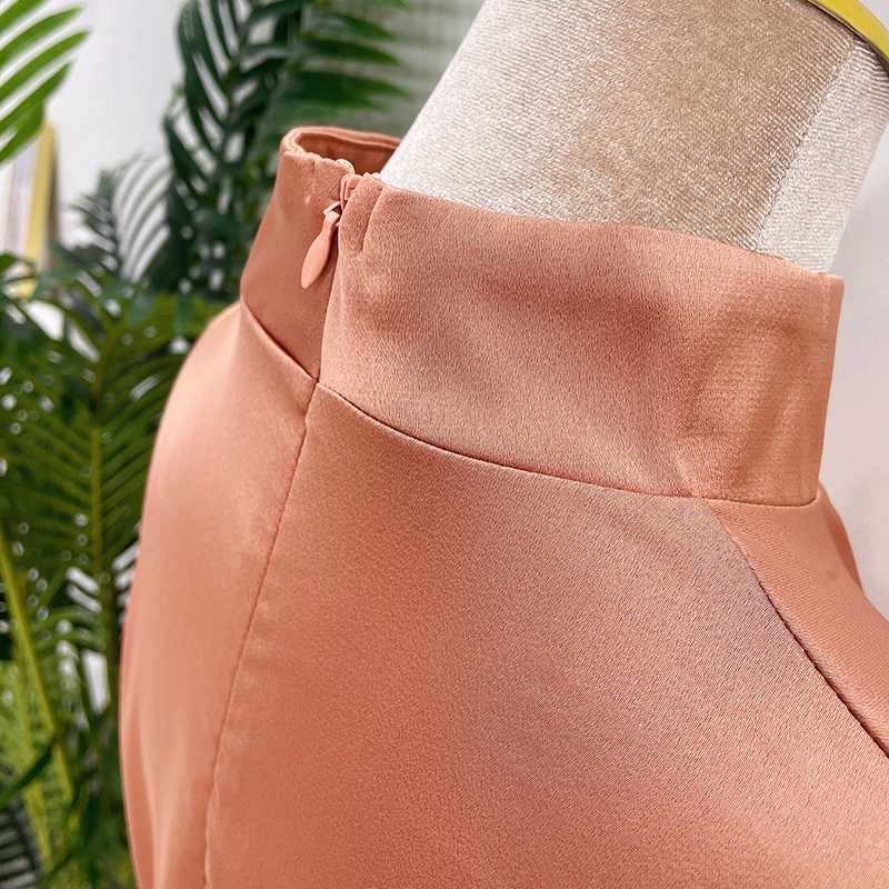 Ensemble de 2 pièces pour femme musulmane, haut et pantalon, tenue de bureau en satin