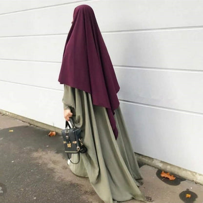 Muslim Women Chiffon Khimar Overhead Hijab