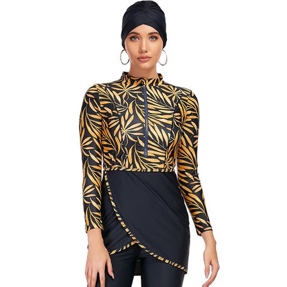 3 Pieces Set Muslim Women Halal Swimwear Swimsuit Burkinis Bathing Suit