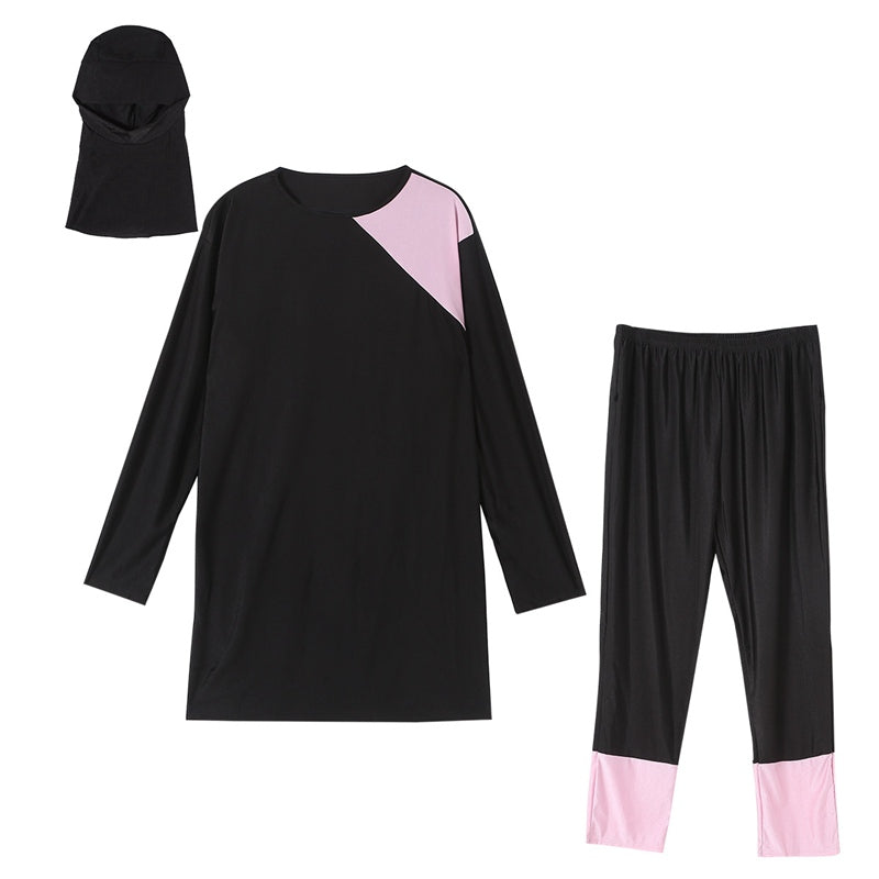 Maillot de bain 3 pièces grande taille 3XL-8XL pour femmes musulmanes arabes, burkini, islamique