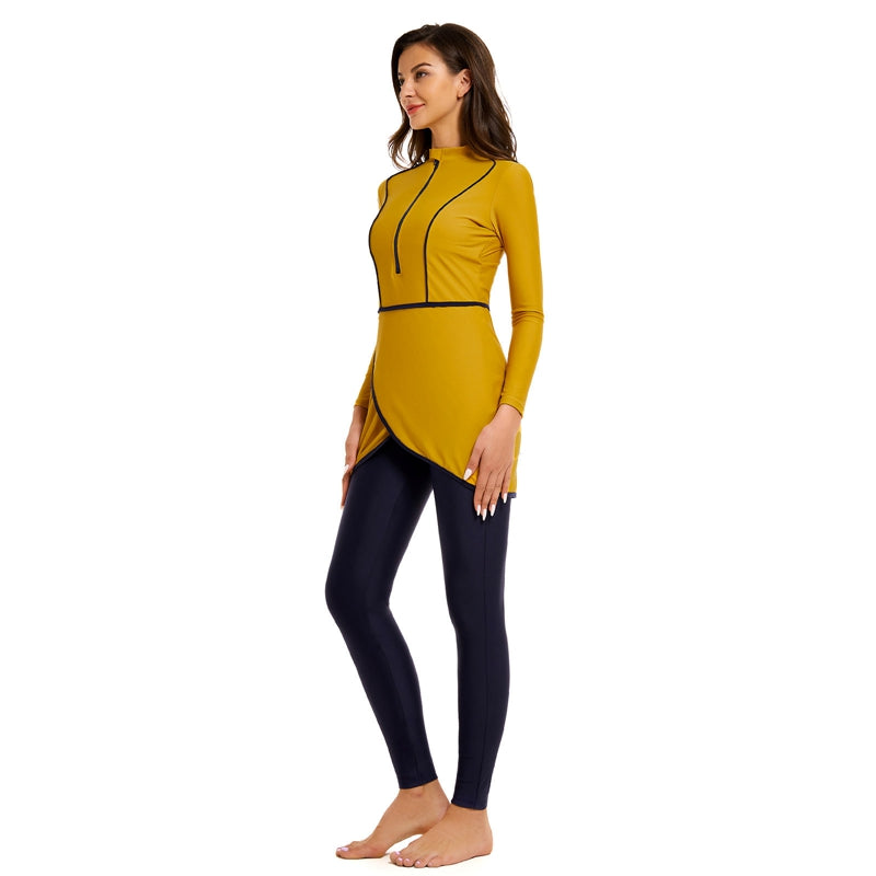 3 Pieces Set Muslim Women Halal Swimwear Swimsuit Burkinis Bathing Suit