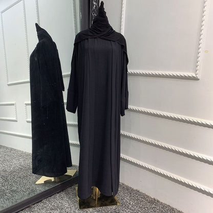 Ensemble 3 pièces pour femme arabe, robe abaya, sans abaya, robe intérieure et foulard