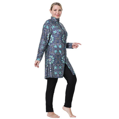 Maillot de bain grande taille 3XL-8XL imprimé pour femmes musulmanes arabes burkini