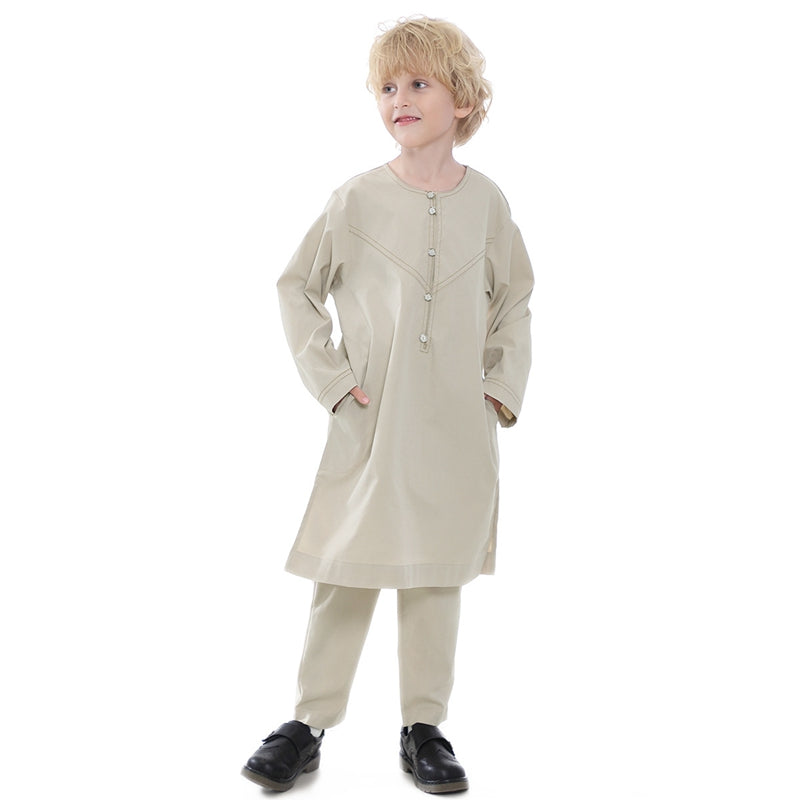 Ensemble haut et pantalon pour garçon musulman arabe