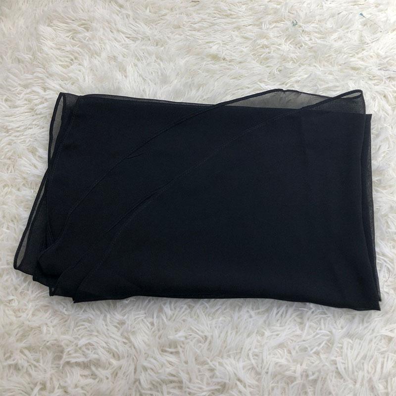 Foulard hijab en mousseline de soie pour femmes musulmanes, 18 couleurs au choix