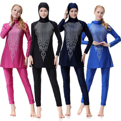 Maillot de bain à capuche pour femmes musulmanes, burkini islamique