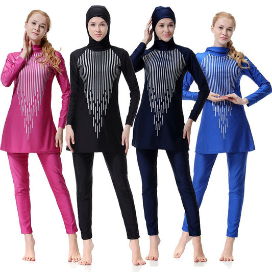 Maillot de bain à capuche pour femmes musulmanes, burkini islamique