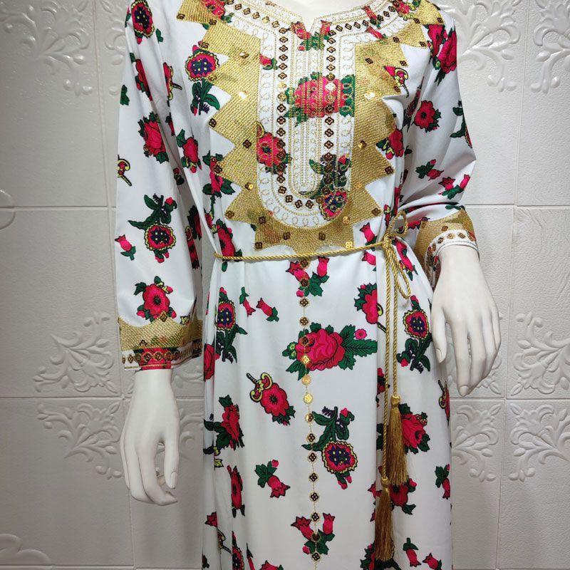 Ceinture à pompons pour vêtements musulmans, abaya et caftan