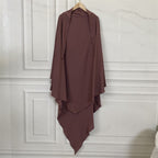 Khimar en mousseline de soie pour femmes musulmanes, hijab aérien