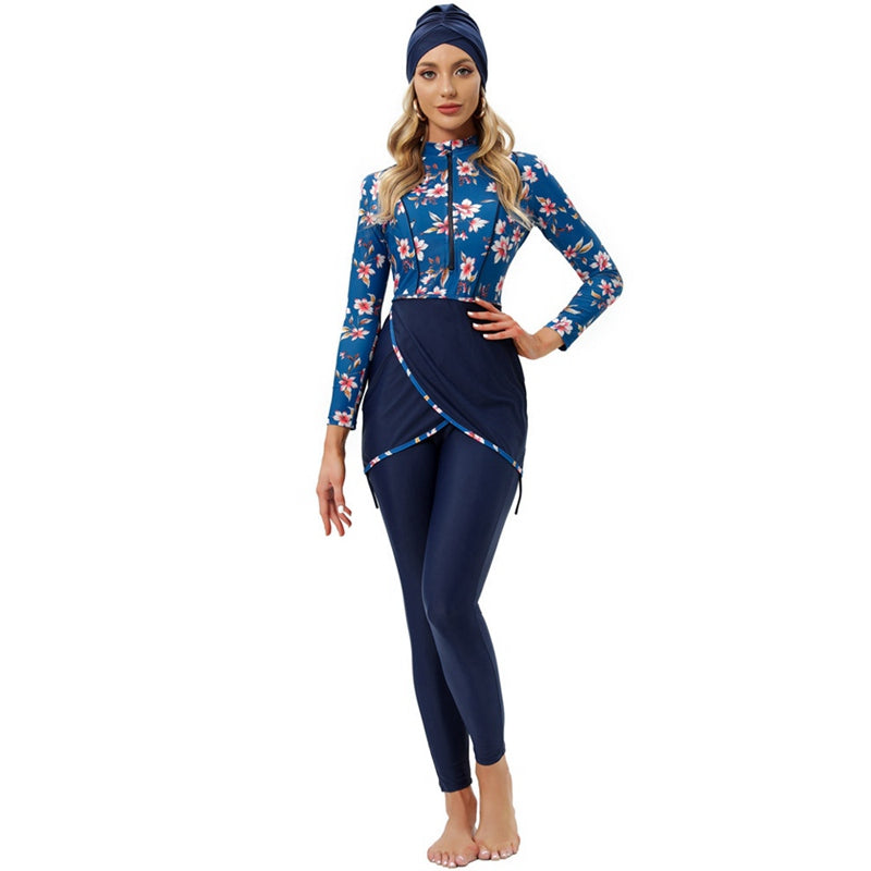 Maillot de bain 3 pièces pour femmes musulmanes, burkini, islamique