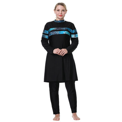 3XL-8XL Plus Size Muslim Women Halal Burkinis Swimwear Islamic Swimsuit