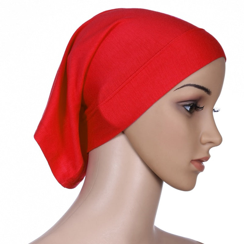Turban en coton mercerisé pour femmes musulmanes, couvre-chefs, hijab