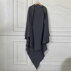 Khimar en mousseline de soie pour femmes musulmanes, hijab aérien