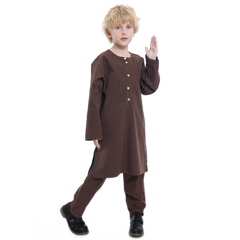 Ensemble haut et pantalon pour garçon musulman arabe