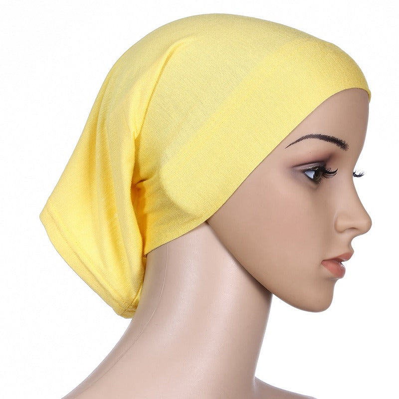 Turban en coton mercerisé pour femmes musulmanes, couvre-chefs, hijab