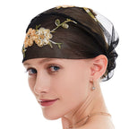 Mode Femmes Musulmanes Arabe Broderie Hijab Casquettes Chapeau Turban