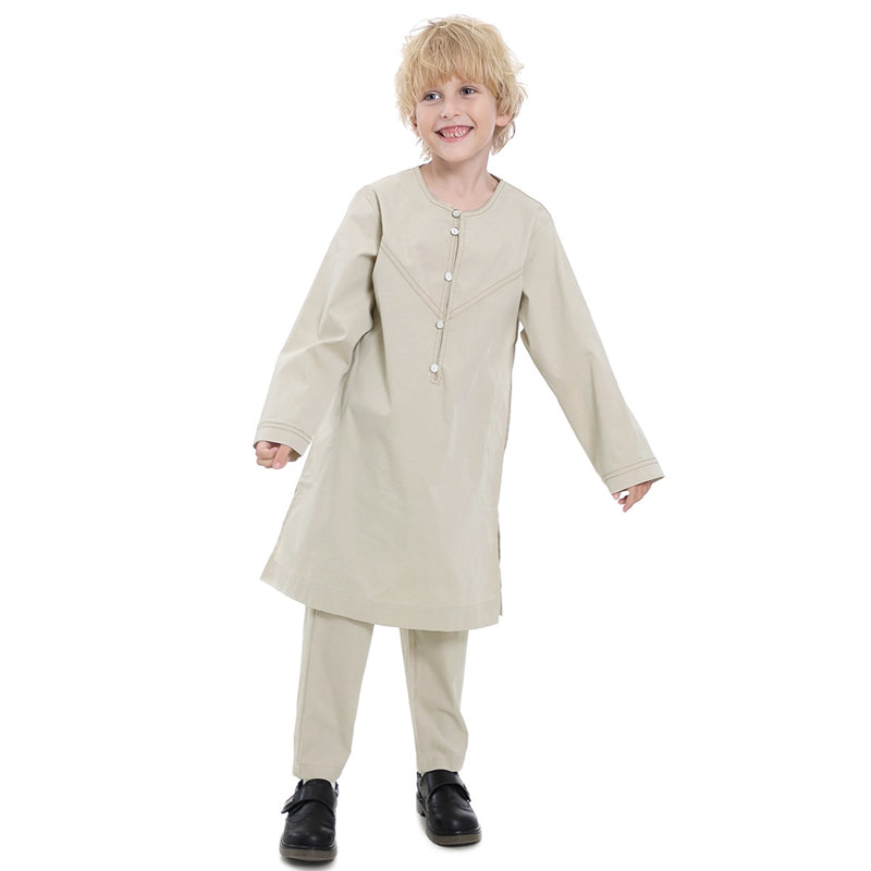 Ensemble haut et pantalon pour garçon musulman arabe