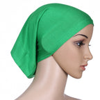 Turban en coton mercerisé pour femmes musulmanes, couvre-chefs, hijab