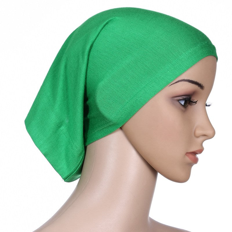 Turban en coton mercerisé pour femmes musulmanes, couvre-chefs, hijab