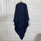 Khimar en mousseline de soie pour femmes musulmanes, hijab aérien