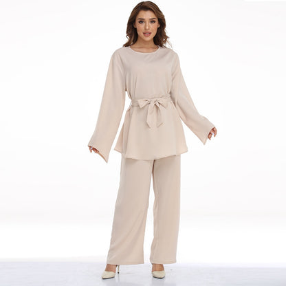 Ensemble de costume 2 pièces pour femmes musulmanes, vêtements de bureau, haut et pantalon