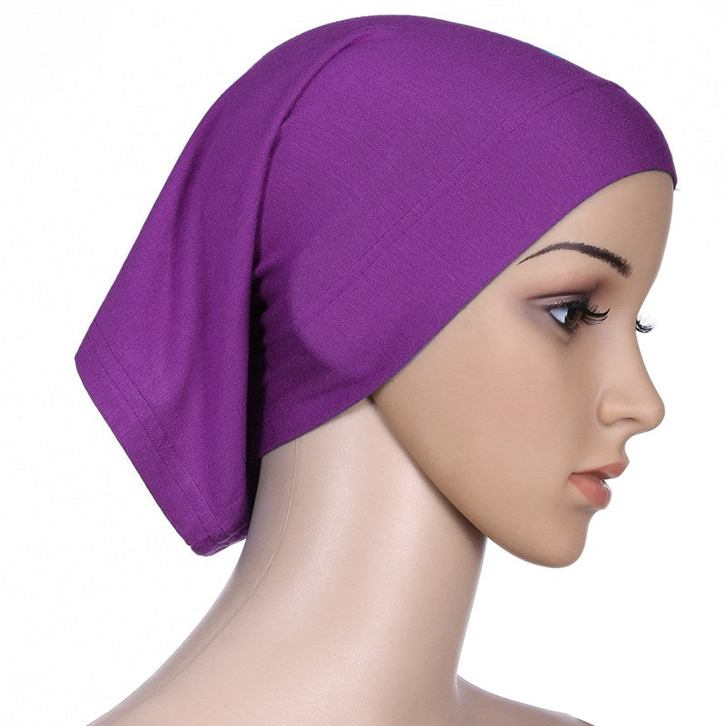 Turban en coton mercerisé pour femmes musulmanes, couvre-chefs, hijab