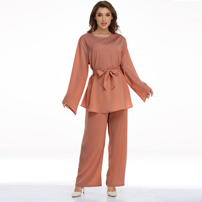 Ensemble de costume 2 pièces pour femmes musulmanes, vêtements de bureau, haut et pantalon